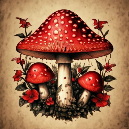 Мухомор рисунок