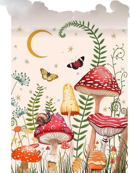 Мухомор акварелью