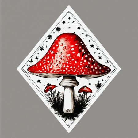 Мухомор рисунок Эстетика