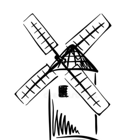 Миконос мельница вектор