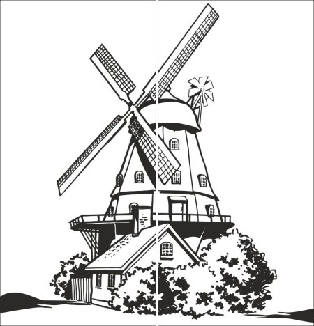 Мельница стилизованная