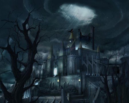 Замок Дракулы арт Готика