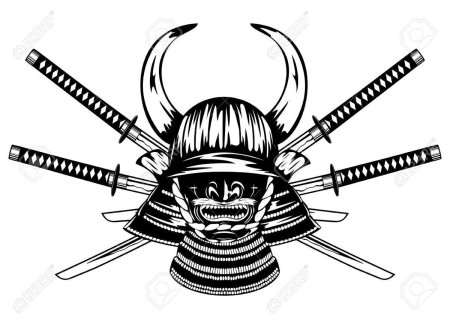 Самурай катана маска