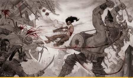 Сражение самураев арт