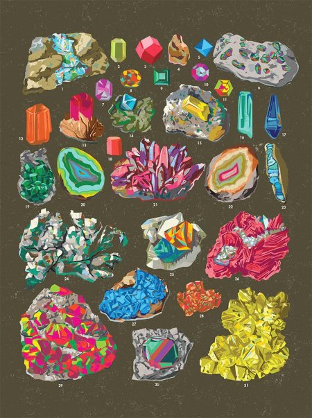 Рисование драгоценных камней