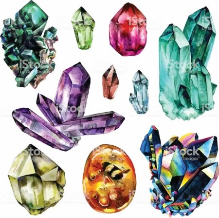 Рисование драгоценных камней