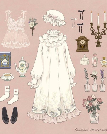 Стиль Винтаж в одежде эскиз