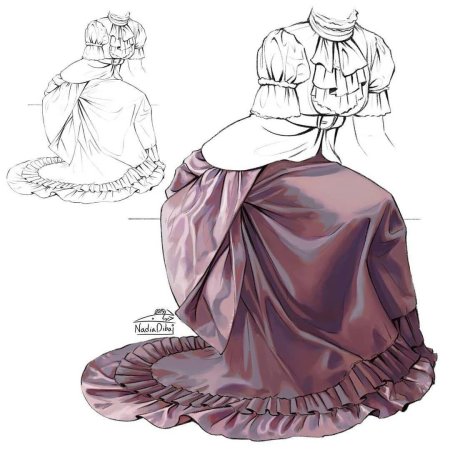 Складки на платье референс