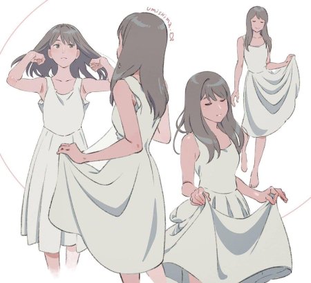 Референсы девушки в платье