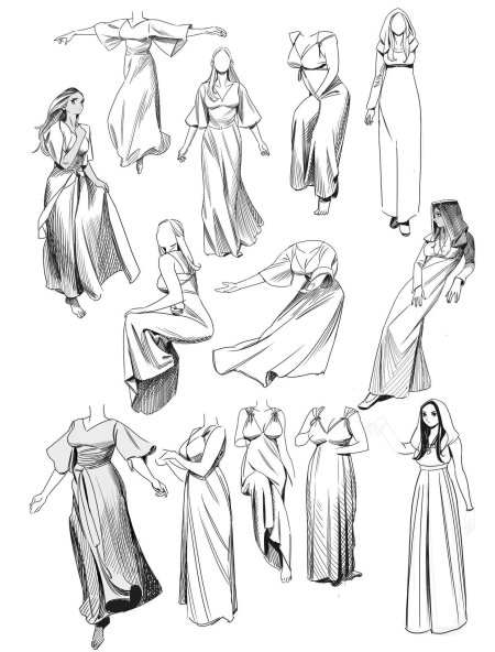 Рисуем складки на одежде