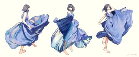 Платье развивается аниме