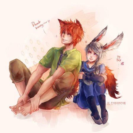 Ник Уайльд и Джуди Хоппс хуманизация