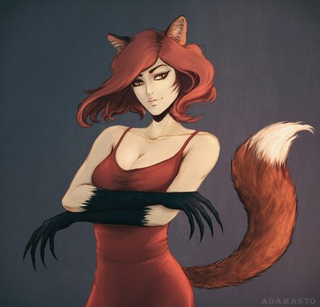 Кицунэ лиса рыжая