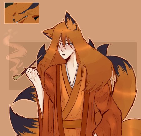 Курама девятихвостый демон Лис Кицунэ