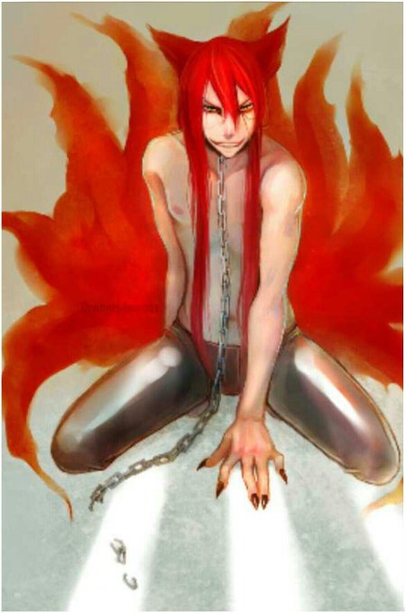 Девятихвостый демон Лис курама человек