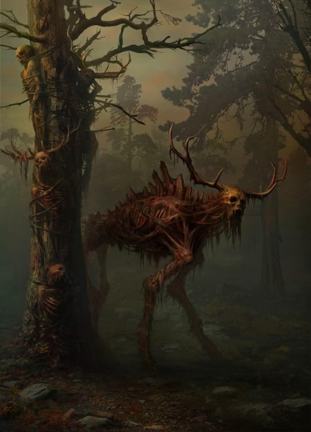 Вендиго демон леса арт