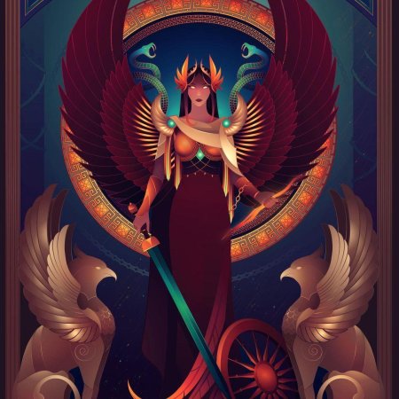 Yliade illustrations боги