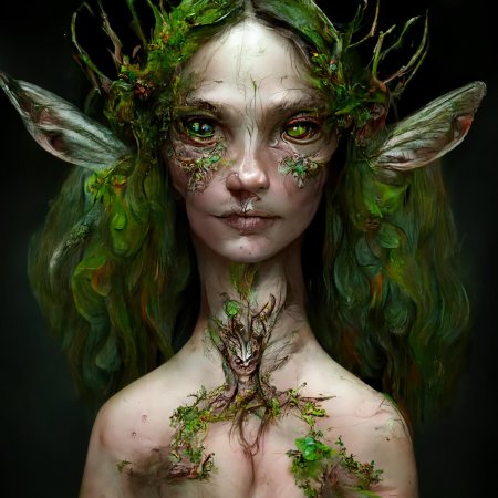 Дриада лесная нимфа