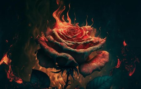 Цветы в огне