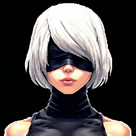 B yorha квадратики в глазах