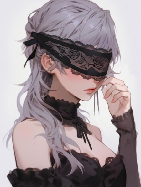 Персонаж из игры в кружевной маске