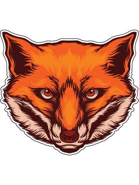 Лиса наклейка