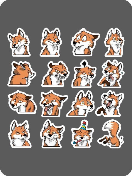 Стикеры лисы