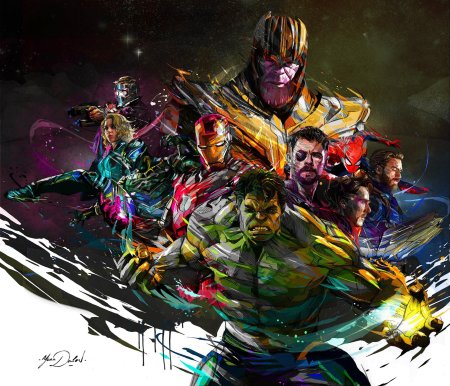 Мстители война бесконечности арт Постер