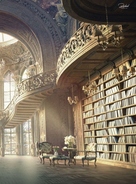 Старинная библиотека