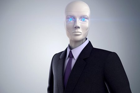 Робот в деловом костюме