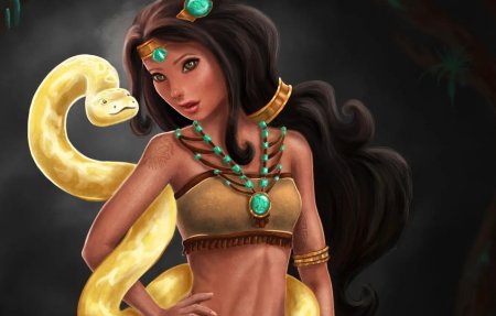 Девушка змея арт