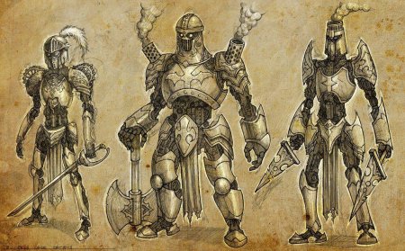 Рыцарь-робот стимпанк робот