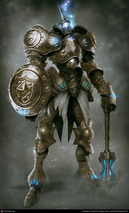 Концепт арт голем рыцарь
