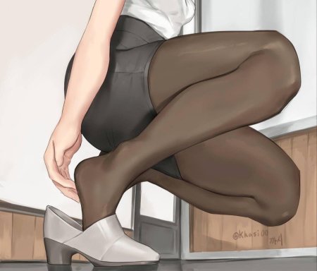 Ножки в чулках милые тян