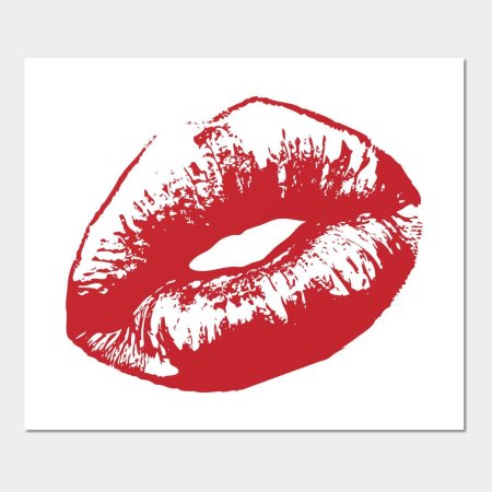 Красивый отпечаток губ