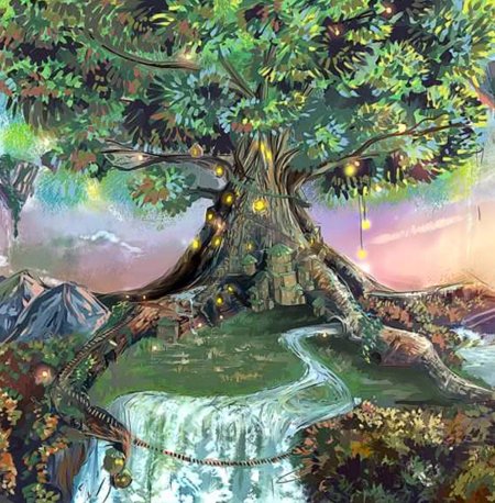 Ясень Иггдрасиль мировое дерево