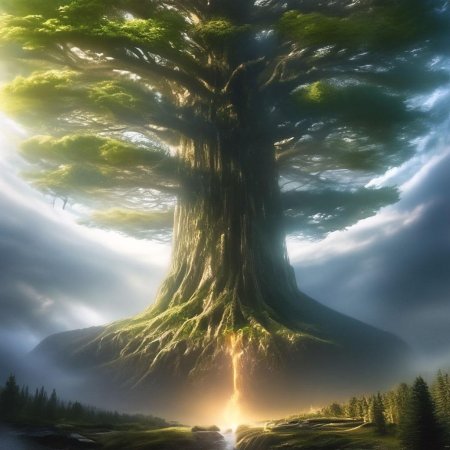 Ясень Иггдрасиль мировое дерево