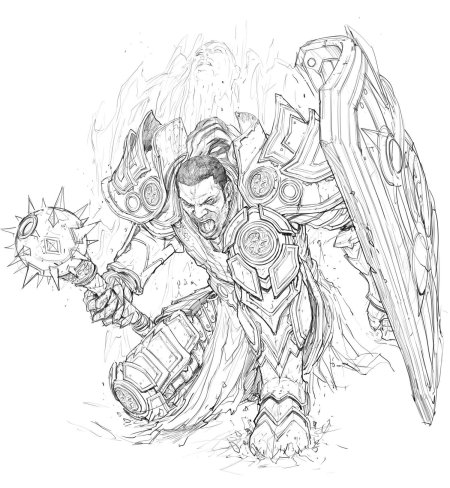 Раскраски варкрафт Тралл