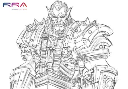 Раскраски варкрафт Тралл