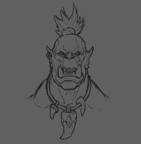 Орк карандашом