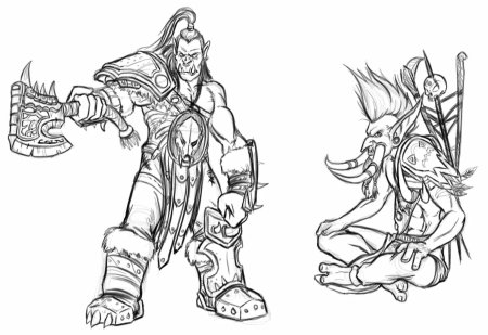 Варкрафт орки скетч
