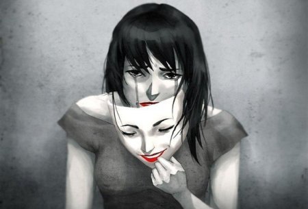 Прячется за маской