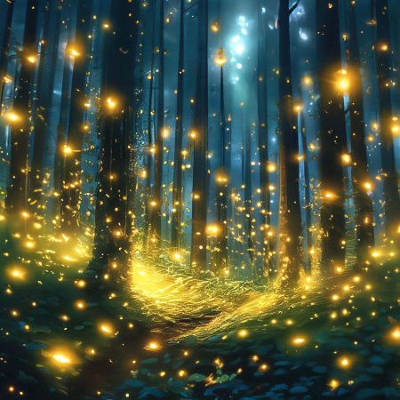 Светлячки в лесу