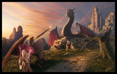 Пейзаж с драконом