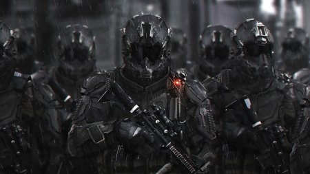 Киберпанк Sci Fi солдаты
