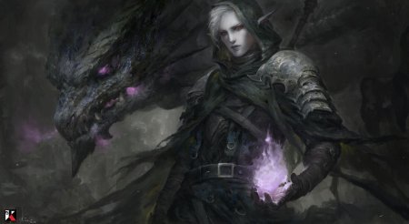 Тёмный Эльф некромант арт