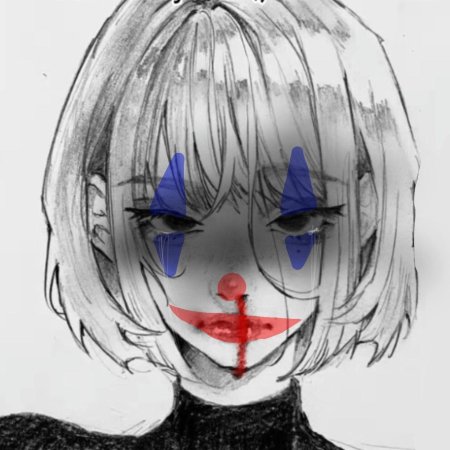 Аниме девушка клоун