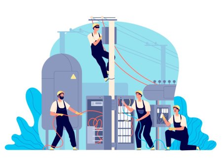 Электромонтер вектор