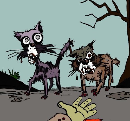 Страшный кот мультик