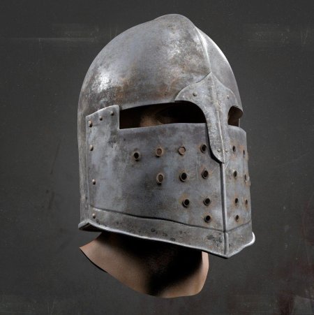 Шлем средневековья барбют